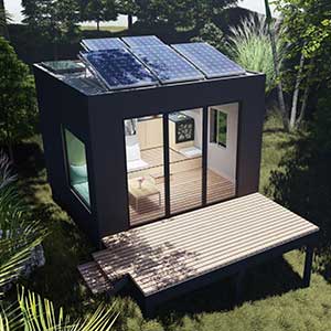 บ้านน็อคดาวน์ สไตล์โมเดิร์น โซล่าเซลล์ knock down solar cell ใช้ไฟพลังงานแสงอาทิตย์ 3